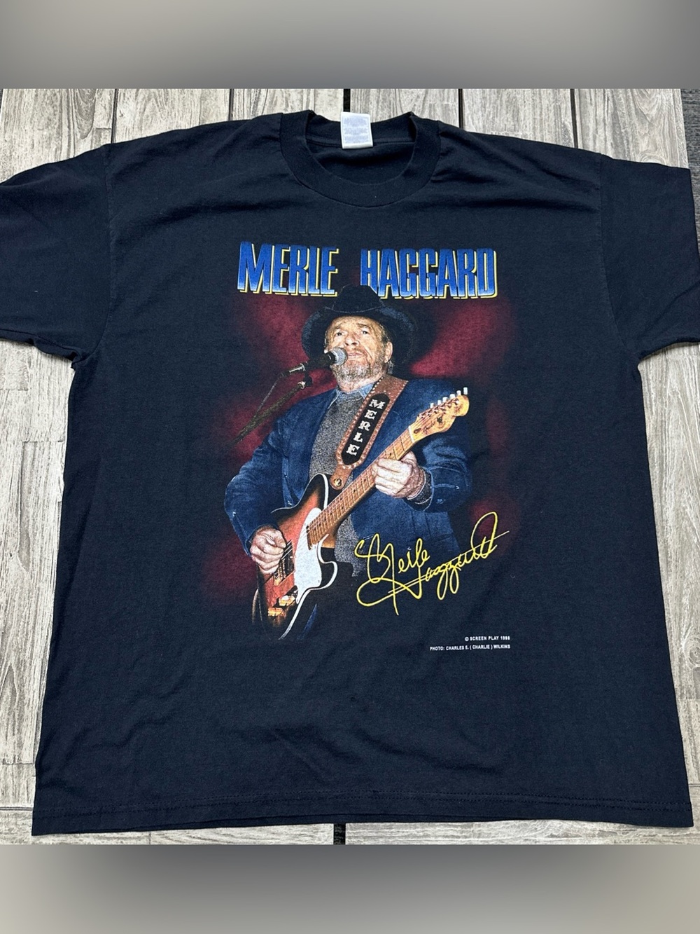 Vintage 1998 Merle Haggard Tour Shirt Tee XL Concert Promo Rare Outlaw Country